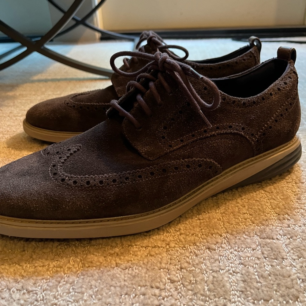Cole Haan suede wing tip loafers
